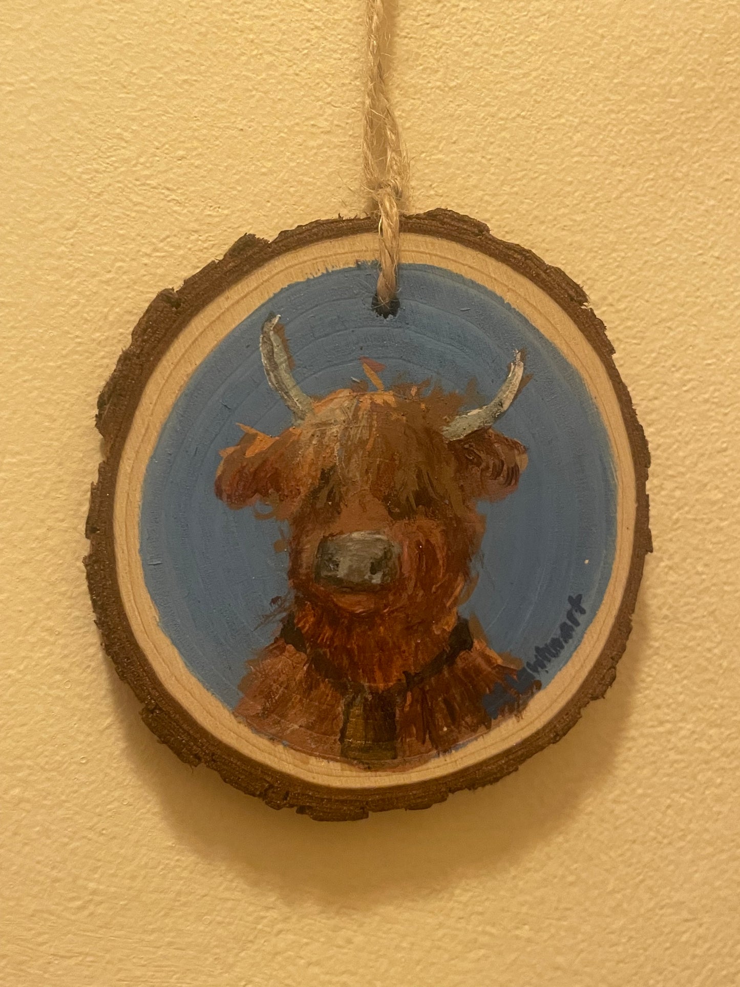 Highland cow hanging ornament
