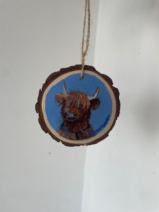 Highland cow hanging ornament